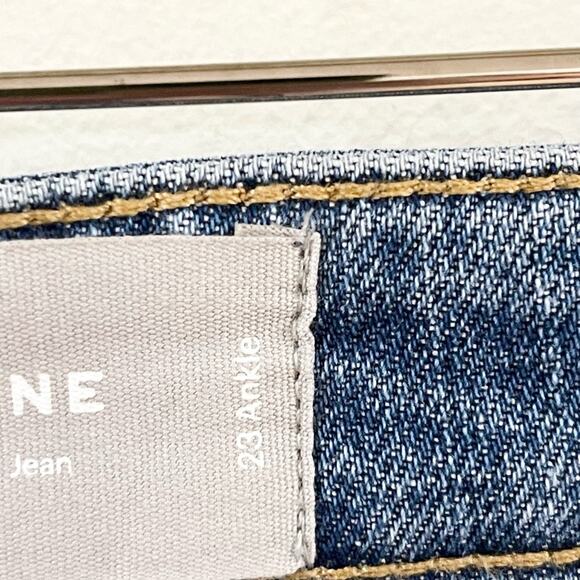 Everlane the Super Straight Jeans Woman size 23 Ankle Blue - Picture 3 of 7